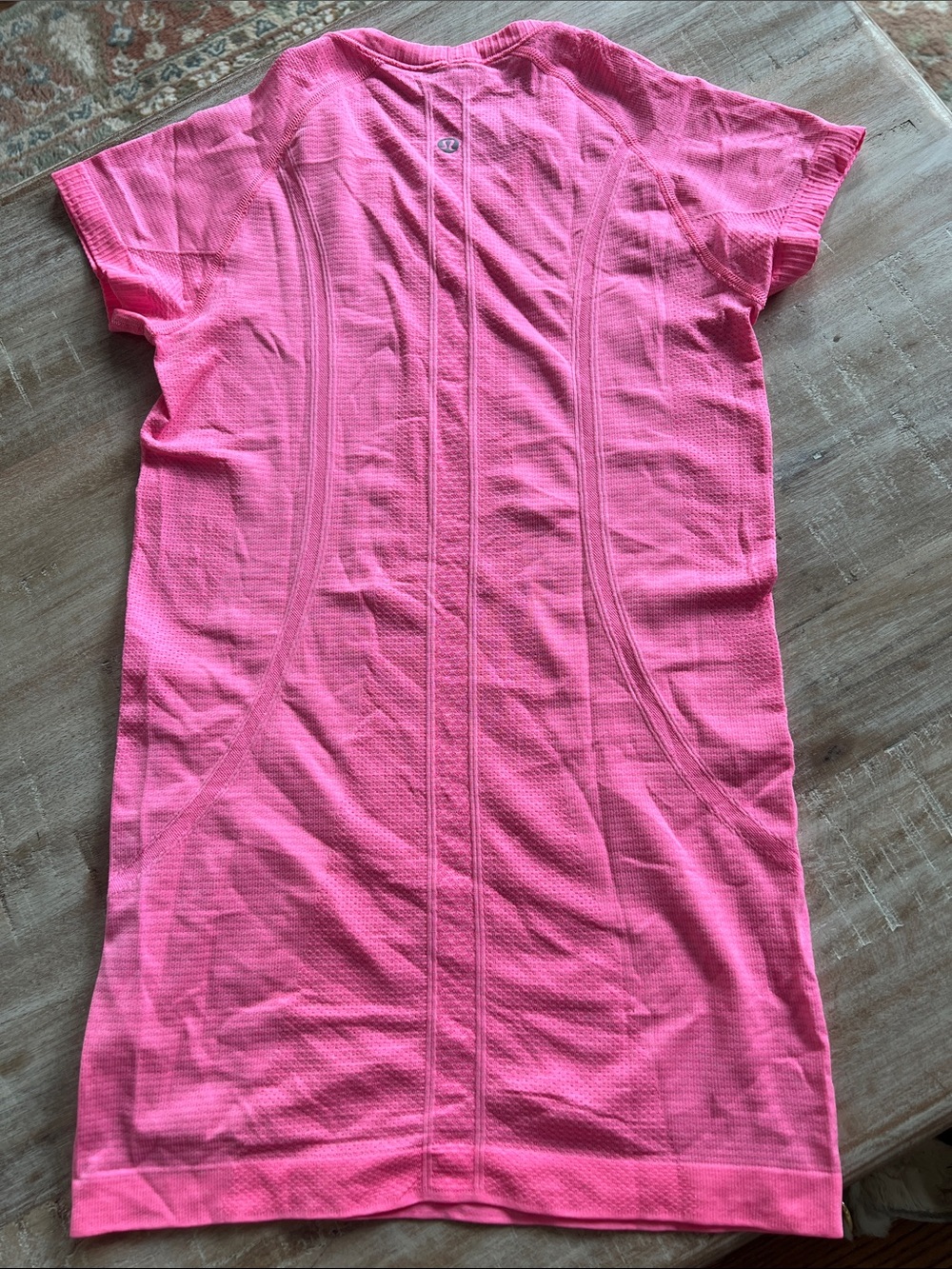 Lululemon Pink Athletic Top with Small Center Logo